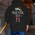 The Teacher Elf Shirt Matching Family Christmas Elf Men Women Kids Men Zip Up Hoodie Back Print, funny gift The Teacher Elf Shirt Matching Family Christmas Elf Men Women Kids Men Zip Up Hoodie Back Print, funny gift