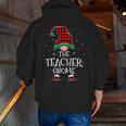 Teacher Gnome Xmas Family Matching Plaid Christmas Gnomes Men Zip Up Hoodie Back Print, funny gift Teacher Gnome Xmas Family Matching Plaid Christmas Gnomes Men Zip Up Hoodie Back Print, funny gift