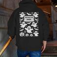 Teacher Halloween Composition Notebook Costume Halloween Men Zip Up Hoodie Back Print, funny gift