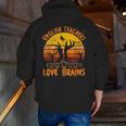 Teacher Halloween All English Teachers Love Brains Men Zip Up Hoodie Back Print, English Teacher Hoodies, funny gift