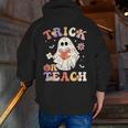Teacher Halloween Trick Or Teach Floral Ghost Men Zip Up Hoodie Back Print, funny gift Teacher Halloween Trick Or Teach Floral Ghost Men Zip Up Hoodie Back Print, funny gift
