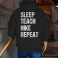 Teacher Hiking Shirt Teaching Hiker T Shirt Men Zip Up Hoodie Back Print, funny gift