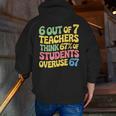 Teacher Overuse 67 Teacher Men Zip Up Hoodie Back Print, funny gift