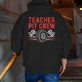 Teacher Pit Crew Race Car Driver Costume Men Women Kids Men Zip Up Hoodie Back Print, funny gift