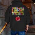 Teacher Pregnancy Announcement Clothing Expecting Teacher X-Small Men Zip Up Hoodie Back Print, funny gift