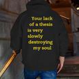 Teacher Or Professor Essay Thesis Writing Joke For Men Women Men Zip Up Hoodie Back Print, Writing Teacher Hoodies, funny gift