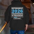 Teacher Retirement Class Of 2026 Loading Retired Men Zip Up Hoodie Back Print, funny gift