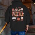 Teacher Thanksgiving Shirt Women One Thankful Teacher Fall Men Zip Up Hoodie Back Print, funny gift