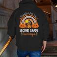 Teacher Thanksgiving Thankful For My Second Grade Turkeys Men Zip Up Hoodie Back Print, funny gift