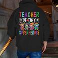 Teacher Of Tiny Superheroes Men Zip Up Hoodie Back Print, funny gift Teacher Of Tiny Superheroes Men Zip Up Hoodie Back Print, funny gift