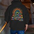 Teacher The Wonder Of Teaching Is Watching Caterpillar Men Zip Up Hoodie Back Print, funny gift