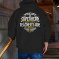 Teachers Aide Idea Professional Superhero Teachers Aides Men Women Men Zip Up Hoodie Back Print, funny gift