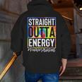 Teacher's Assistant Straight Outta Energy Teaching Tie Dye For Men Women Men Zip Up Hoodie Back Print, funny gift