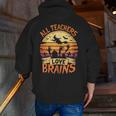 All Teachers Love Brains Halloween Teacher Men Zip Up Hoodie Back Print, funny gift