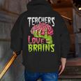 Teachers Love Brains Zombie Teacher Halloween Zombies Men Zip Up Hoodie Back Print, funny gift Teachers Love Brains Zombie Teacher Halloween Zombies Men Zip Up Hoodie Back Print, funny gift