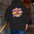 Teaching Is My Superpower Retro Comic Super Teacher Men Zip Up Hoodie Back Print, Super Teacher Hoodies, funny gift