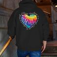 Teaching Is a Work Of Heart Tie Dye Hippie For Teacher For Men Women Girls Kids Men Zip Up Hoodie Back Print, funny gift