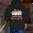 Team 5th Grade Boo Crew Halloween Teacher Student Costume Men Zip Up Hoodie Back Print, funny gift