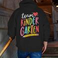 Team Kindergarten Teacher Student Back To School Men Zip Up Hoodie Back Print, funny gift