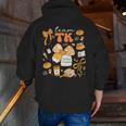 Team TK Crew Preppy Coquette Bow Pumpkin Fall TK Teacher Men Zip Up Hoodie Back Print, funny gift