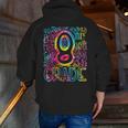 Tie Dye 8th Grade Typography Team Eighth Grade Teacher Men Zip Up Hoodie Back Print, funny gift