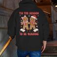 Tis The Season Reading Christmas Shirt Book Lovers Teacher Men Zip Up Hoodie Back Print, funny gift