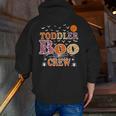 Toddler Boo Crew Halloween Daycare Teacher Kids Men Zip Up Hoodie Back Print, funny gift