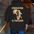 History Education Is Freedom African Map Black Teacher Men Zip Up Hoodie Back Print, History Teacher Hoodies, funny gift