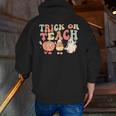 Trick Or Teach Pumpkin Candy Corn Ghost Halloween Teacher Men Zip Up Hoodie Back Print, funny gift Trick Or Teach Pumpkin Candy Corn Ghost Halloween Teacher Men Zip Up Hoodie Back Print, funny gift