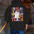 Trick Or Teach Teacher Pencil Ghost Halloween Teacher Men Zip Up Hoodie Back Print, funny gift Trick Or Teach Teacher Pencil Ghost Halloween Teacher Men Zip Up Hoodie Back Print, funny gift