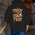 Trick Or Tray Halloween Cafeteria Teacher School Men Zip Up Hoodie Back Print, funny gift Trick Or Tray Halloween Cafeteria Teacher School Men Zip Up Hoodie Back Print, funny gift
