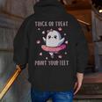 Trick Or Treat Point Your Feet Halloween Ghost Dance Teacher Men Zip Up Hoodie Back Print, funny gift Trick Or Treat Point Your Feet Halloween Ghost Dance Teacher Men Zip Up Hoodie Back Print, funny gift