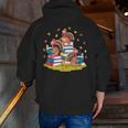 Turkey Reading Books Fall Season Thanksgiving Teacher Book Men Zip Up Hoodie Back Print, funny gift Turkey Reading Books Fall Season Thanksgiving Teacher Book Men Zip Up Hoodie Back Print, funny gift