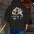 Twinning With My Teacher Bestie Rainbow Matching Teachers Men Zip Up Hoodie Back Print, funny gift