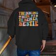 Twinning With My Teacher Bestie Twin Day Matching For Men Women Kids Men Zip Up Hoodie Back Print, funny gift