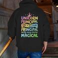 Unicorn Principal Back To School Teacher Appreciation Men Zip Up Hoodie Back Print, funny gift Unicorn Principal Back To School Teacher Appreciation Men Zip Up Hoodie Back Print, funny gift