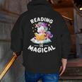 Unicorn Teacher Reading Is Magical Book Men Zip Up Hoodie Back Print, funny gift