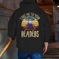 Vintage Take Me To Your Readers English Teacher Alien Space Men Women Men Zip Up Hoodie Back Print, English Teacher Hoodies, funny gift