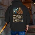 Weird Teachers Build Character Van Bigfoot Art Men Zip Up Hoodie Back Print, funny gift