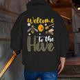 Welcome To The Hive Bee Teacher Back To School Men Zip Up Hoodie Back Print, funny gift Welcome To The Hive Bee Teacher Back To School Men Zip Up Hoodie Back Print, funny gift