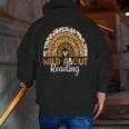 Wild About Reading Teacher Back To School Leopard Rainbow Men Zip Up Hoodie Back Print, funny gift Wild About Reading Teacher Back To School Leopard Rainbow Men Zip Up Hoodie Back Print, funny gift