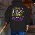 Will Trade Students For Candy Teacher Cute Halloween Costume Men Zip Up Hoodie Back Print, funny gift Will Trade Students For Candy Teacher Cute Halloween Costume Men Zip Up Hoodie Back Print, funny gift