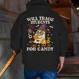 Will Trade Students For Candy Teacher Ghost Halloween Men Zip Up Hoodie Back Print, funny gift Will Trade Students For Candy Teacher Ghost Halloween Men Zip Up Hoodie Back Print, funny gift
