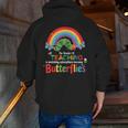 The Wonder Of Teaching Is Watching Caterpillars Teacher Men Zip Up Hoodie Back Print, funny gift