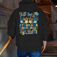 World Down Syndrome Day Awareness T21 Teacher Women Men Kids Men Zip Up Hoodie Back Print, funny gift
