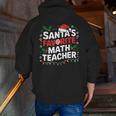 Xmas Lighting Santa's Favorite Math Teacher Christmas Men Zip Up Hoodie Back Print, funny gift Xmas Lighting Santa's Favorite Math Teacher Christmas Men Zip Up Hoodie Back Print, funny gift