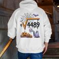 4489 Square Root 67 Math Teacher Halloween Costume Professor Men Zip Up Hoodie Back Print, funny gift