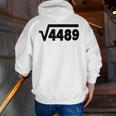 67 Meme Square Root 4489 Six Seven Slang Math Teacher Men Zip Up Hoodie Back Print, funny gift