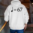 67 Music Meme Slang Musician Kids Music Teacher Men Zip Up Hoodie Back Print, funny gift