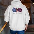 American Flag Teach Love Freedom Preschool Teacher 4th July Men Zip Up Hoodie Back Print, funny gift